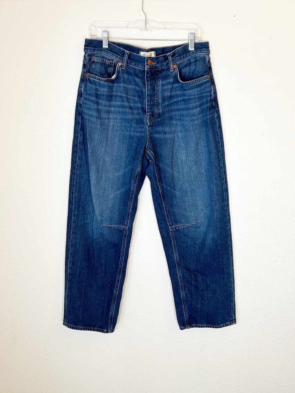 Madewell Darted Barrel Leg Jeans 31 Capsule Soft 8% cashmere